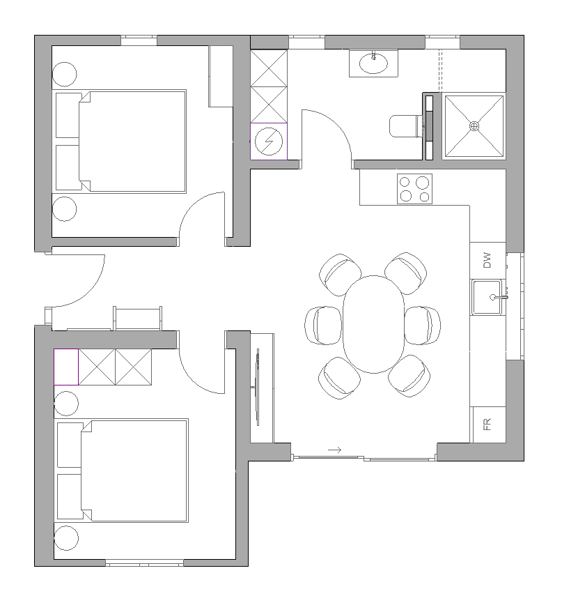 Grundriss Apartment Terrace